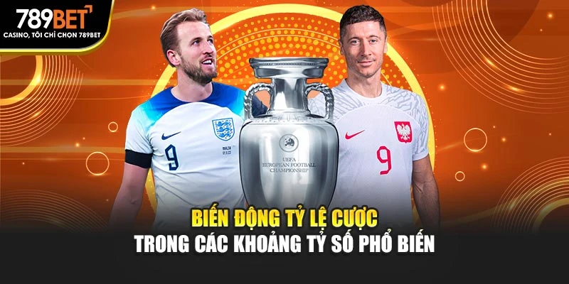 Biến động tỷ lệ cược trong các khoảng tỷ số phổ biến