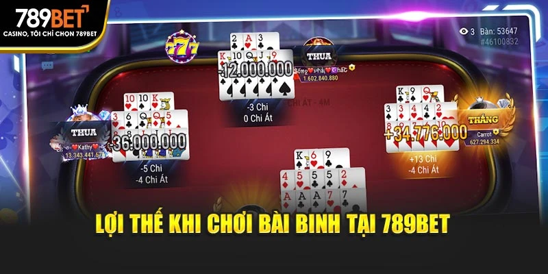Lợi thế khi chơi bài binh tại 789BET